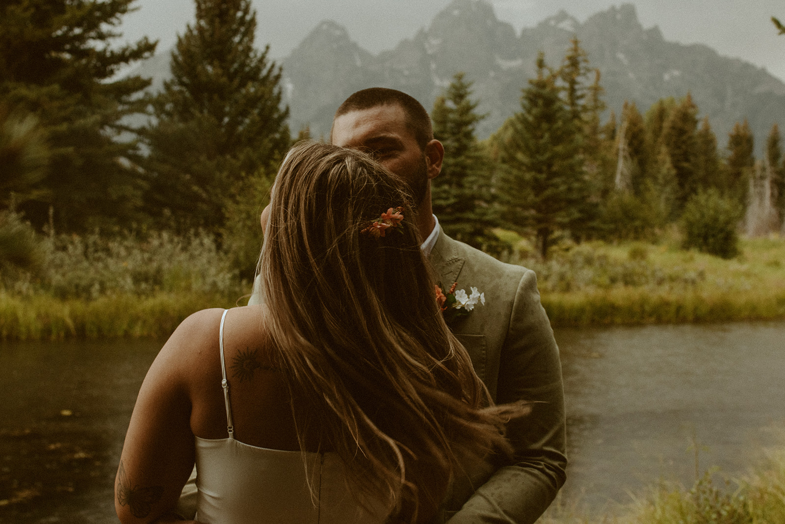 Intimate Elopement at Snake River Overlook in Grand Teton National Park