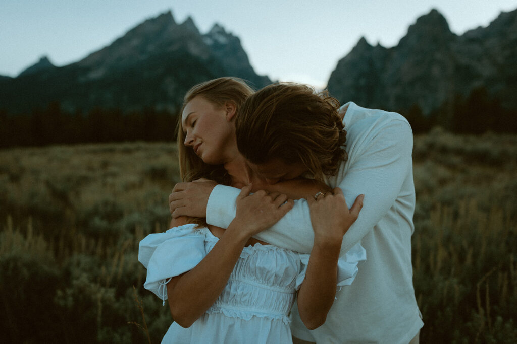 Cascade Canyon Full Moon Couples session. Grand Teton vacation. Grand Teton Cascade Canyon Full Moon