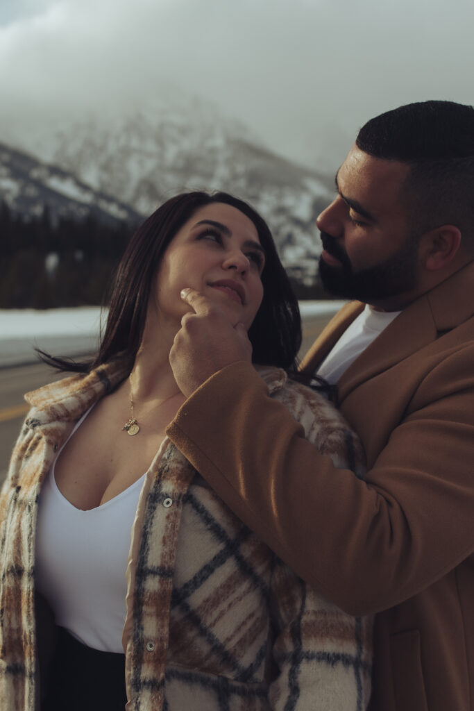 A proposal in Grand Teton National Park  photographed by Kinseylynnphoto Co a Jackson Hole Wedding and Elopement photographer in Wyoming. Jackson Hole Engagement photos.