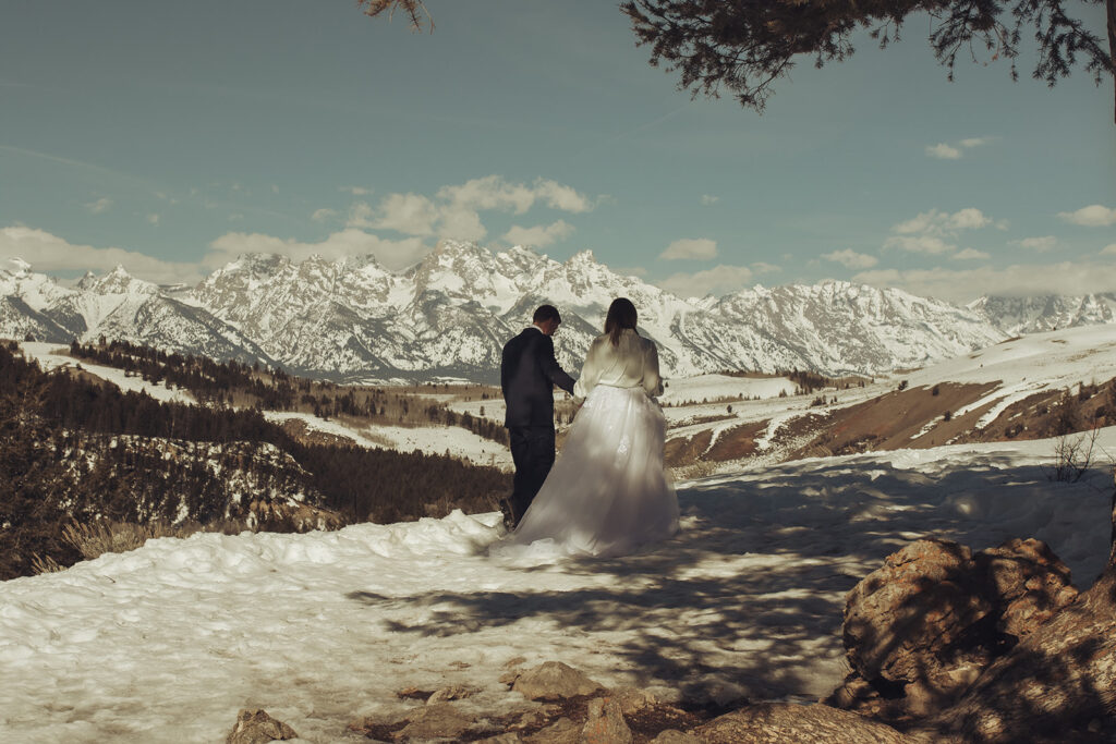 Nina + Trent Wedding Tree Elopement. Jackson Hole Wyoming Elopement Photographers. Elopement photography in Jackson Hole