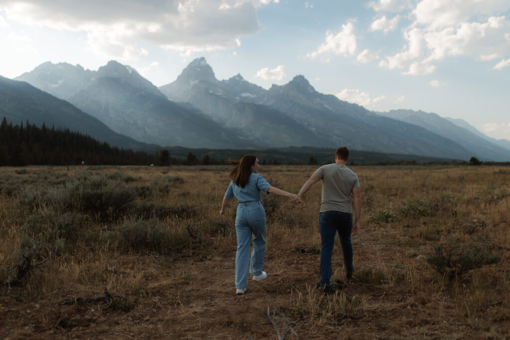 Colton + Hayley A Grand Teton Engagement session at Schwabachers landing