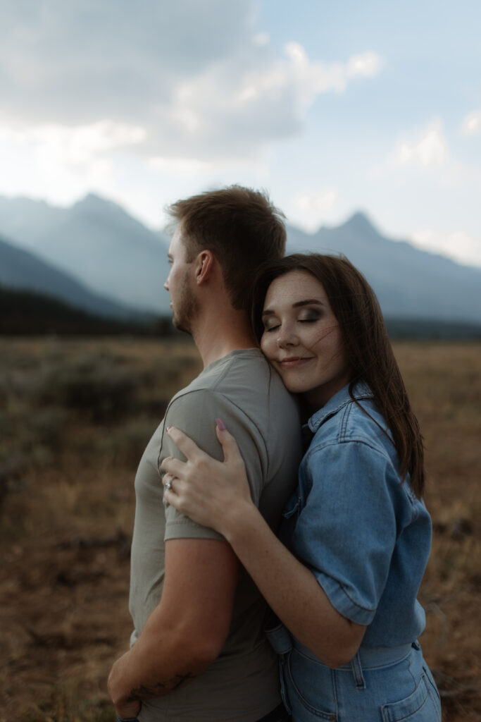 Colton + Hayley A Grand Teton Engagement session at Schwabachers landing